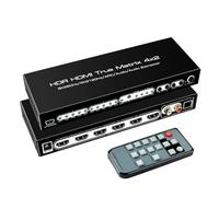 Matrice commutatore 2.1 8K, splitter video 4x2 Estrattore 4K 120Hz ARC Vision Atmos 7.1 5.1 2CH,Cambia senza problemi