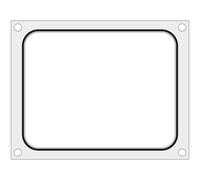 HENDI Matrice, stampo, sigillante, per HENDI 330005 Termosigillatrice di vaschette, guarnizione in silicone nero, adatto per contenitore 227x178mm, alluminio lucidato