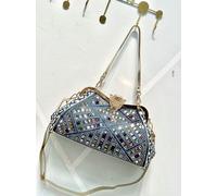 Matrimonio Banchetto Borsa a mano Borsa da sera Diamante di raso Borsa pochette