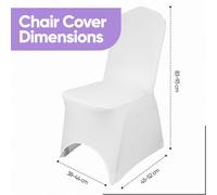 Matrimonio Coprisedie ad Arco Anteriore Spandex Stretch Banchetto Evento Decor