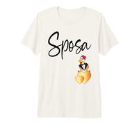 Matrimonio Nozze Sposo Divertente Pollo Sposa Maglietta Premium