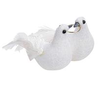 Matrimonio Piccioni Coppia con anello, 11 cm con clip, 1 Coppia per box