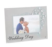 Matrimonio Specchio Vetro 6x4 Foto Cornice - Brillantini/Gemma Cuore