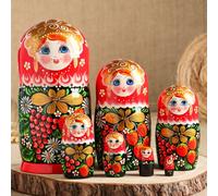 Matrioska da 7 pezzi (22 cm) dipinto a mano Матрешка 7 мест 22 см.