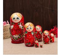 Matrioska da 7 pezzi (23 cm) dipinto a mano Матрешка 7 мест 23см.