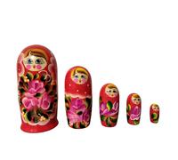 Matrioska "Fiori" 5 unità (17 cm) 3 colori Матрешка "Цветы" 5 мест (17 см)