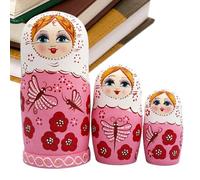 Matrioska per Bambini 10 Pezzi Giocattoli in Legno Dipinti a Mano