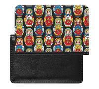 Matrioska russa Nesting Dolls - Custodia per passaporto, sottile, organizer per documenti da viaggio con slot per carte di credito, per donne e uomini, Stile:, Taglia unica, MHXYZHW