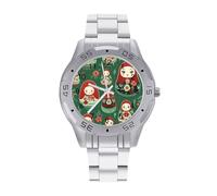 Matrioska russa Nesting Dolls. Orologi da uomo in acciaio inox cinturino analogico al quarzo orologio da polso business, Stile:, regular, Bracciale
