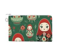 Matrioska russa Nesting Dolls. Portamonete Carino Cambiamento Pouch Portafoglio Pochette con Zip, Stile:, Taglia unica