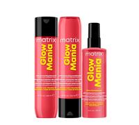 Matrix Haircare Glow Mania Shampoo 300ml Conditioner 300ml Leave In 250ml