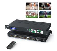 Matrix HDMI 8K 4x4 w/Web GUI, HDMI 2.1 Matrix Switcher Splitter 8K @ 60Hz 4K @120Hz, matrice video 1U montaggio su rack con Smart EDID, Audio Embed & De-Embed, Controllo APP
