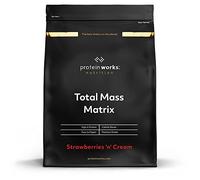 Matrix Massa Totale Mass Gainer | Frullato di Proteine in Polvere per Fare Massa | Alto Contenuto Calorie, Proteine, Carboidrati e TCM|THE PROTEIN WORKS | Panna & Fragole | 2kg