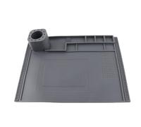 Matro di lavoro in silicone tappetino antistatico resistente ad alta temperatura con 120 posizioni a vite per la riparazione elettronica 40x30 cm (Grigio)