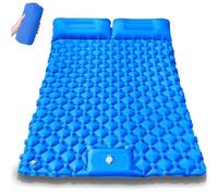 Matro per angolari autoinflating portatili con cuscino singolo, doppio, spruzzabile, in tessuto impermeabile per escursioni, campeggio per camper royalblue twopeople