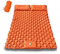 Matro per angolari autoinflating portatili con cuscino singolo, doppio, spruzzabile, in tessuto impermeabile per escursioni, campeggio per camper orange twopeople