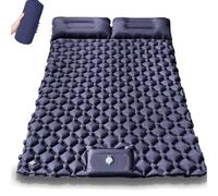 Matro per angolari autoinflating portatili con cuscino singolo, doppio, spruzzabile, in tessuto impermeabile per escursioni, campeggio per camper navyblue twopeople