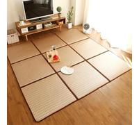 Matro per Pavimenti Giapponese Tatami Rattan Matatte per Dormire Estate, Cuscinetto Fresco Estivo Traspirante Non Calibro, Camera da Letto del Soggio(Size:130x195cm,Color:A)
