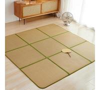Matro per Pavimenti Giapponese Tatami Rattan Matatte per Dormire Estate, Cuscinetto Fresco Estivo Traspirante Non Calibro, Camera da Letto del Soggio(Size:130x130cm,Color:C)