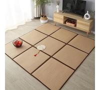 Matro per Pavimenti Giapponese Tatami Rattan Matatte per Dormire Estate, Cuscinetto Fresco Estivo Traspirante Non Calibro, Camera da Letto del Soggio(Size:130x195cm,Color:D)