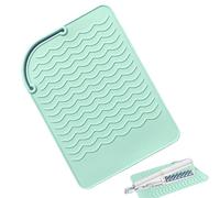 Matro resistente al calore in silicone - pad di isolamento per per capelli, base di stoccaggio della bacchetta arricciacata | Superficie di silicone non slip, organizzatore termico compatto, ta