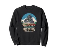 Matsumoto Castle Japan Travel Souvenir giapponese Kanji Retro Felpa