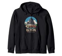 Matsumoto Castle Japan Travel Souvenir giapponese Kanji Retro Felpa con Cappuccio