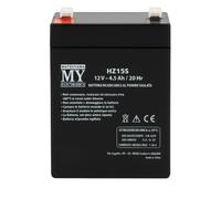 Matsuyama HZ155 Batteria Piombo 12V 4.5Ah per Allarmi e Luci d' Emergenza