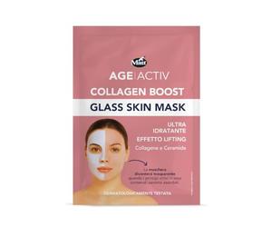Matt, AgeActiv, Collagen Boost, Glass Skin Mask, Maschera Viso Ultra Idratante, Effetto Lifting, con Collagene e Ceramide, Dermatologicamente Testata