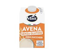 Matt, Avena Senza Glutine - Zero Zuccheri, Bevanda Vegetale, Bevanda Fresca e Dissetante Senza Glutine, Senza Zuccheri, a Basso Contenuto di Sale, Prodotto in Italia, Confezione da 500 ml