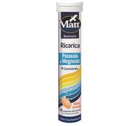 Matt benessere ricarica potassio & magnesio 20 compresse effervescenti gusto arancia