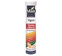 MATT BEN Compresse effervescenti Vigore – Vitamine & Minerali – 20 compresse gusto arancia