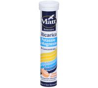 Matt benessere ricarica potassio & magnesio 20 compresse effervescenti gusto arancia