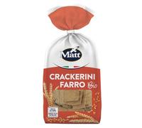 Matt, Crackerini Farro Bio, Crackers di Farro e Frumento, 200 g | Con Farina di Farro Integrale e Frumento, Snack Salati Croccanti e Gustosi, Prodotto Biologico