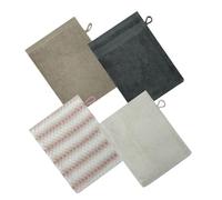 MATT da bagno di cotone - guanti da scrubber di cotone a 4 pezzi, asciugamani di tela di lavaggio esfolianti morbidi portatili, pulitore del bagno con doccia leggera, guanti di pulizia delicati per la
