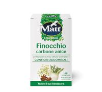 Matt, Finocchio Carbone Anice, Integratore Alimentare, 40 Compresse | Ideale per Contrastare i Gonfiori Addominali e Favorire la Digestione