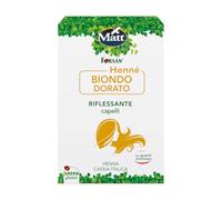 Matt Forsan, Hennè Biondo Dorato Riflessante Capelli, 2 Buste da 50 g | Con Estratti di Curcuma e Rabarbaro, 100% Naturale, Ideale per Rafforzare i Capelli, Copertura Capelli Bianchi
