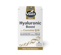 Matt, Hyaluronic Boost, Integratore Acido Ialuronico Compresse, con Coenzima Q10 e Vitamina C, Ideale per il Mantenimento dell'Elasticità e della Bellezza della Pelle, Confezione da 30 Compresse