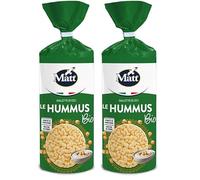 Matt, Le Hummus Bio, Gallette a Base di Farina di Ceci e Riso, Senza Olio, Senza Glutine, Senza Lievito, Snack Sano, Stuzzicante e Alternativo Fonte di Proteine e Fibre, Confezione da 200 g