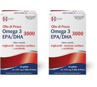 Matt, Olio di Pesce Omega 3 EPA/DHA 3000, Integratore, 60 Gellule (Confezione da 2)