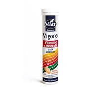 Matt, Vigore, Integratore Alimentare Multivitaminico e Multiminerale, Utile per il Reintegro o l'Aumentato Fabbisogno di Vitamine e Minerali, 20 Compresse Effervescenti Gusto Arancia - 90 g