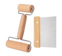 Mattarello a Rullo Mattarello in Legno Con Manici Rullo per Pasta in Legno piccolo mattarello antiruggine Mattarello da Cucina Antiaderente Rullo Stendipasta in Legno per Pasta da Forno Pizza