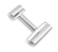 Mattarello Acciaio Inox, mattarello con 2 Rulli Piccolo Rolling pin Mattarello Antiaderente Lavabile in Lavastoviglie, per Pasta da Forno, Pizza, Torta, Pasticcini, Tagliatelle e Biscotti, fai Da Te