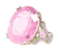 Mattarello Anelli Di Spessore Anello da donna con diamante a forma di d' Anello Luminoso A Led (Red, 8号)