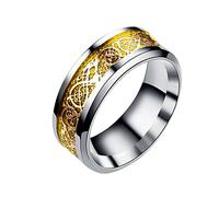 Mattarello Anelli Di Spessore Modello Coppia Acciaio Combinazione Anello Acciaio Titanio Acciaio Anello Anello Lega Moda Anelli Misura Anello per Gli Uomini (B7, 8号)