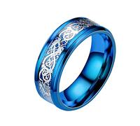 Mattarello Anelli Di Spessore Modello Coppia Acciaio Combinazione Anello Acciaio Titanio Acciaio Anello Anello Lega Moda Anelli Misura Anello per Gli Uomini (G11, 11号)