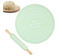 Mattarello con tappetino da forno in silicone, mattarello in silicone antiaderente liscio | Set di mattarelli professionali per pasta di zucchero, pasta e pasta
