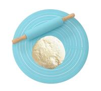 Mattarello con tappetino da forno in silicone, mattarello in silicone antiaderente liscio | Set di mattarelli professionali per pasta di zucchero, pasta e pasta