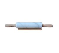 Mattarello da Cucina Marmo Carrara Manici Legno White Marble Rolling Pin 45cm