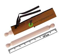 Mattarello in Legno di Faggio con Custodia in Cotone Ecologico | Lunghezza 70 CM e Diametro 4.2 CM | Mattarello Stendi Pasta Fresca | Qualità Tagliapasta.com | Made in Italy